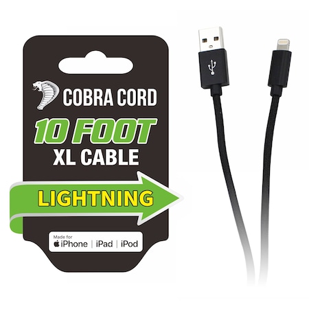 Diamond Visions Diamond Visions Cobra Cord Lightening Apple Charging Cable 1 pk 01-2644